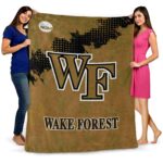 wake forest demon deacons grunge texture gold blanket fashion forward