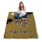 wake forest demon deacons grunge texture gold blanket high quality