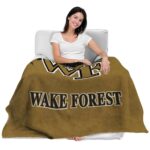 wake forest demon deacons grunge texture gold blanket latest model
