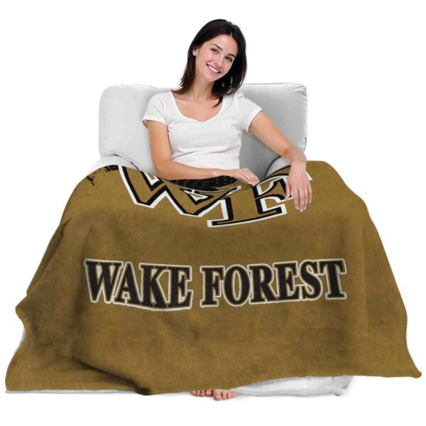 wake forest demon deacons grunge texture gold blanket latest model