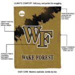 wake forest demon deacons grunge texture gold blanket new arrival