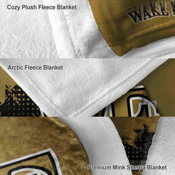 wake forest demon deacons grunge texture gold blanket premium grade