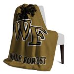 wake forest demon deacons grunge texture gold blanket top rated