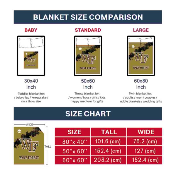 wake forest demon deacons grunge texture gold blanket trendy