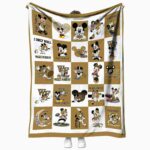wake forest demon deacons mickey minnie gold white blanket best selling