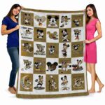 wake forest demon deacons mickey minnie gold white blanket best selling