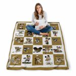 wake forest demon deacons mickey minnie gold white blanket best selling