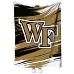 wake forest demon deacons paint streaks gold white blanket best selling