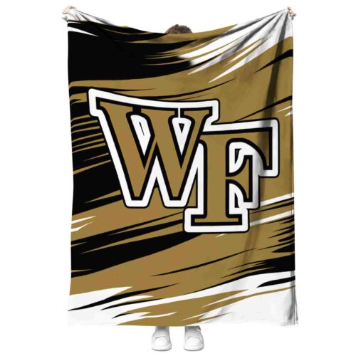 wake forest demon deacons paint streaks gold white blanket best selling