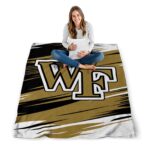 wake forest demon deacons paint streaks gold white blanket best selling