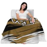 wake forest demon deacons paint streaks gold white blanket best selling