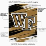 wake forest demon deacons paint streaks gold white blanket best selling