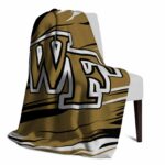 wake forest demon deacons paint streaks gold white blanket best selling