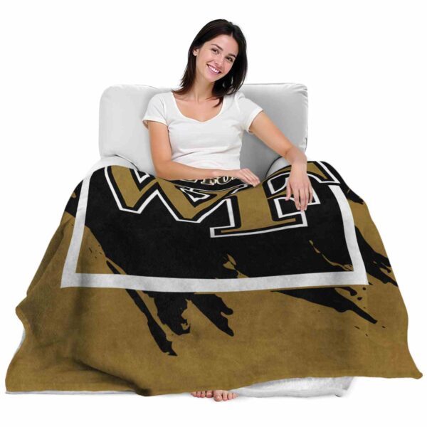 wake forest demon deacons splatter effect gold blanket latest model