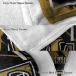wake forest demon deacons splatter effect gold blanket premium grade