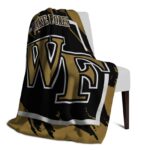 wake forest demon deacons splatter effect gold blanket top rated