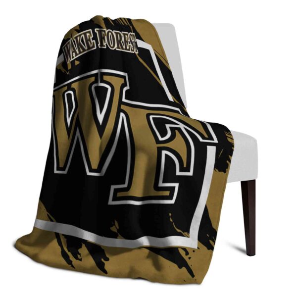 wake forest demon deacons splatter effect gold blanket top rated