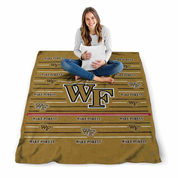 wake forest demon deacons striped pattern gold blanket high quality