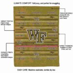 wake forest demon deacons striped pattern gold blanket new arrival