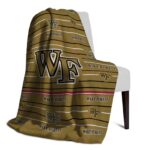 wake forest demon deacons striped pattern gold blanket top rated