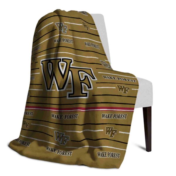 wake forest demon deacons striped pattern gold blanket top rated