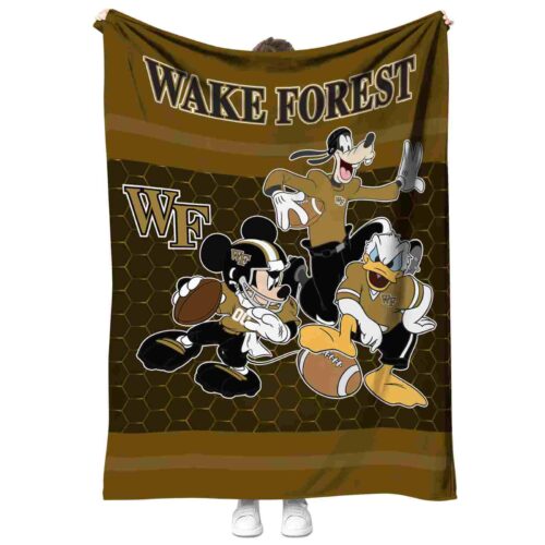 wake forest demon deacons three musketeers gold blanket best selling