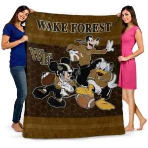 wake forest demon deacons three musketeers gold blanket fashion forward