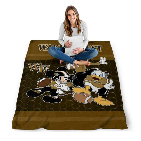 wake forest demon deacons three musketeers gold blanket high quality