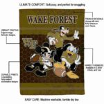 wake forest demon deacons three musketeers gold blanket new arrival