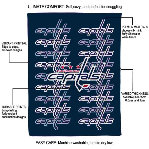 washington capitals fan pride blue blanket new arrival