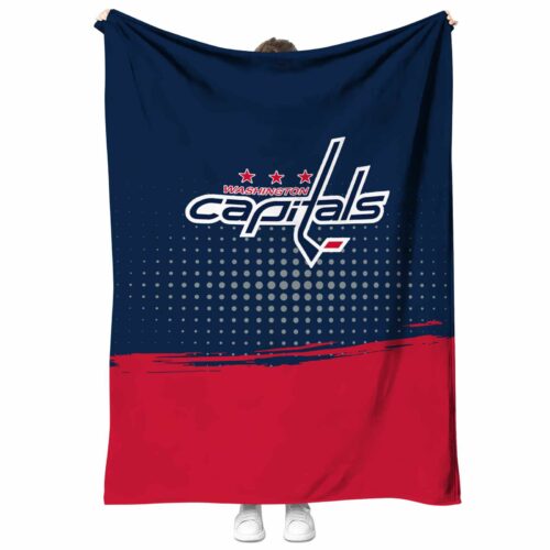 washington capitals gradient dots blue blanket best selling