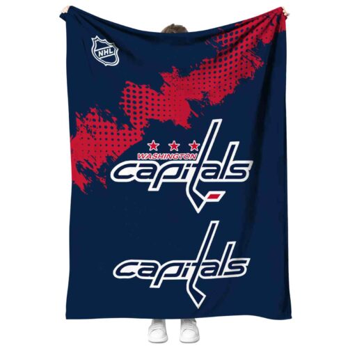 washington capitals grunge texture blue blanket best selling