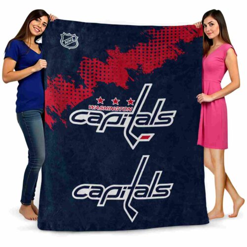 washington capitals grunge texture blue blanket fashion forward