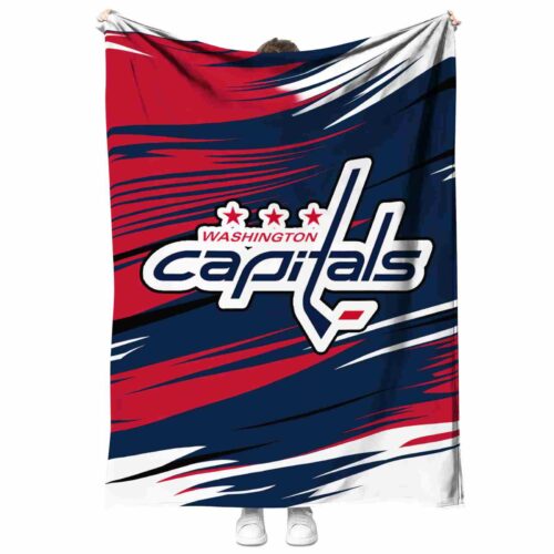 washington capitals paint streaks blue white blanket best selling