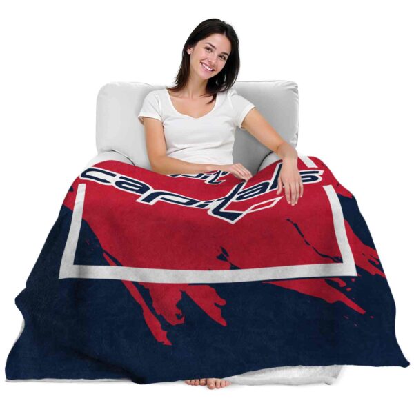 washington capitals splatter effect blue blanket latest model