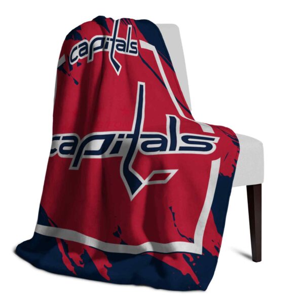 washington capitals splatter effect blue blanket top rated