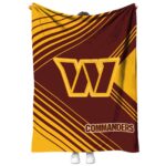 washington commanders diagonal stripes burgundy blanket best selling