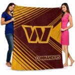 washington commanders diagonal stripes burgundy blanket best selling