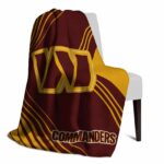 washington commanders diagonal stripes burgundy blanket best selling