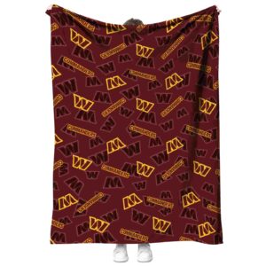washington commanders diehard fans burgundy blanket best selling