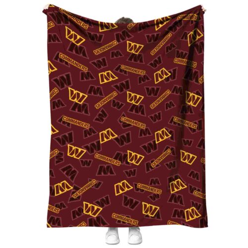 washington commanders diehard fans burgundy blanket best selling