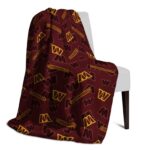 washington commanders diehard fans burgundy blanket best selling