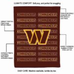 washington commanders fan pride burgundy blanket best selling