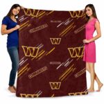 washington commanders fan spirit burgundy blanket best selling