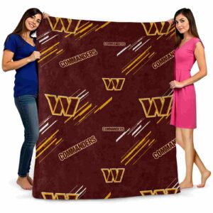 washington commanders fan spirit burgundy blanket fashion forward