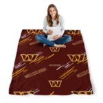 washington commanders fan spirit burgundy blanket best selling