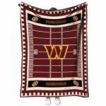 washington commanders football field burgundy blanket best selling