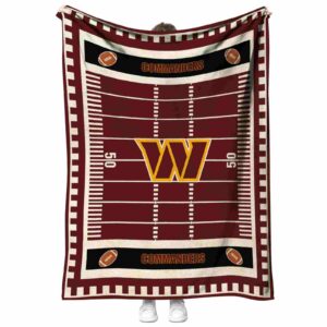 washington commanders football field burgundy blanket best selling