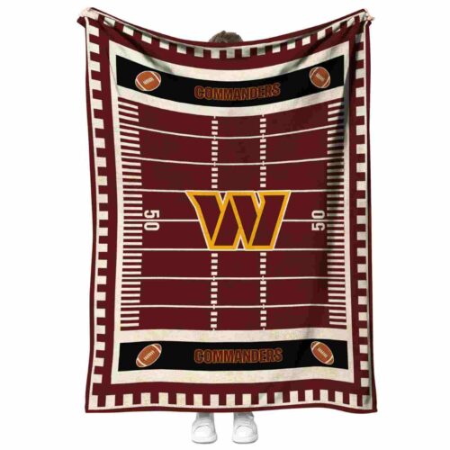 washington commanders football field burgundy blanket best selling