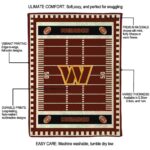 washington commanders football field burgundy blanket best selling